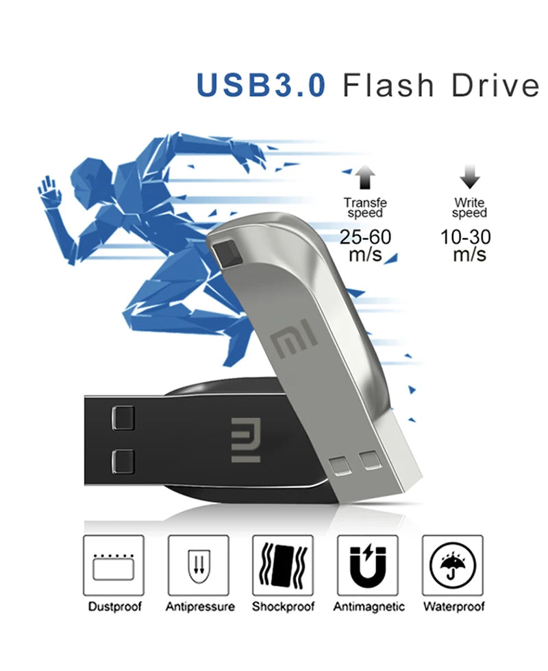 Original Xiaomi USB 3.0 Flash Drive alta velocidade 2TB/1TB/512G
